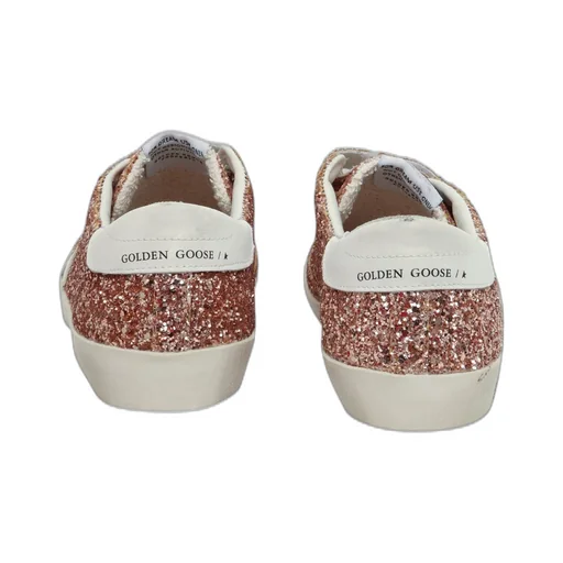 Golden Goose Kids Old School Glittered Touch Strap Sneakers