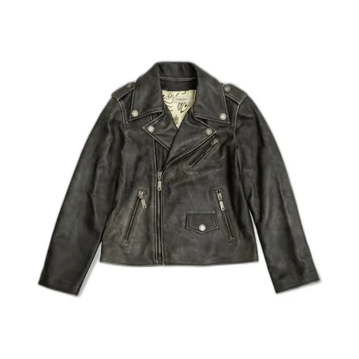 Golden Goose Kids Zipped Leather Jacket