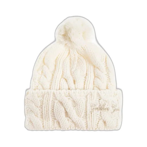 Golden Goose Kids Journey Logo Embroidered Pompom Beanie