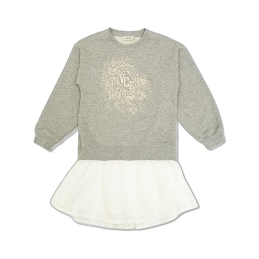Golden Goose Kids Logo Embroidered Sweatshirt Dress