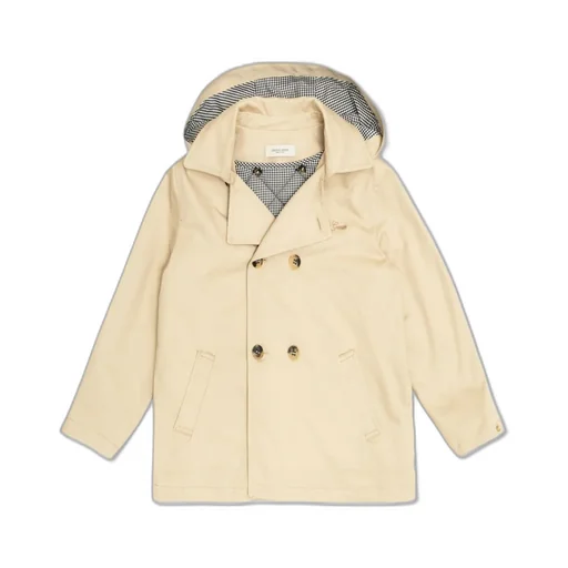 Golden Goose Kids Logo Embroidered Trench Coat