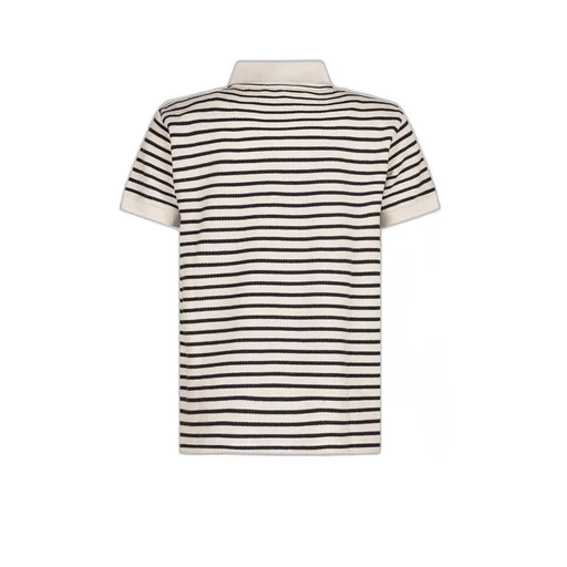 Golden Goose Kids Logo Embroidered Striped Polo Shirt