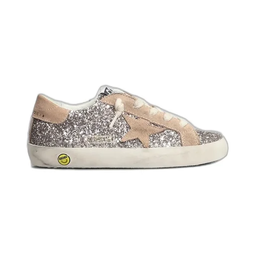 Golden Goose Kids Super Star Glitter Embellished Sneakers