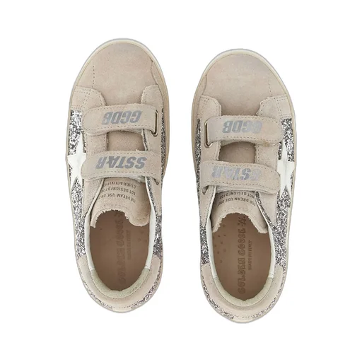 Golden Goose Kids Glitter Star Young Old School Sneakers