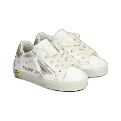 Golden Goose Kids Super Star Glittered Lace-Up Sneakers