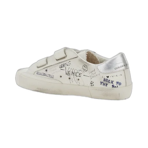 Golden Goose Kids Old School Glitter Text-Printed Sneakers