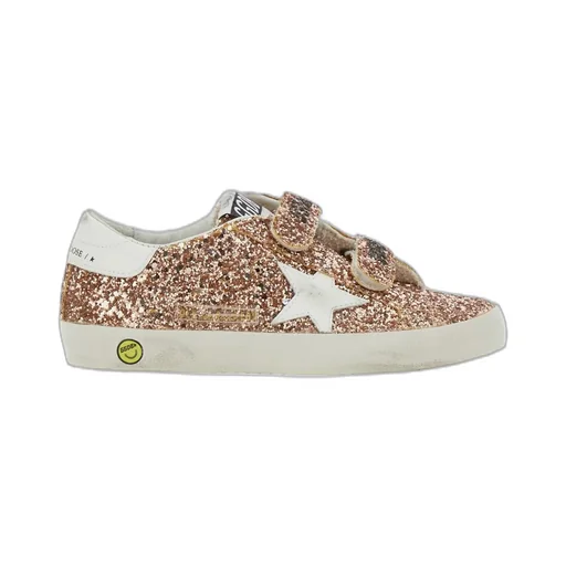 Golden Goose Kids Old School Glittered Lace-Up Sneakers
