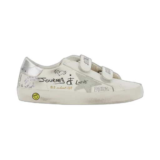 Golden Goose Kids Old School Glitter Text-Printed Sneakers