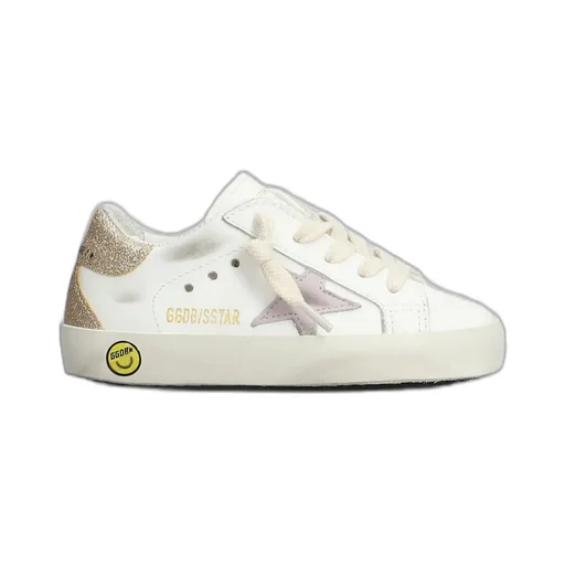 Golden Goose Kids Super Star Glittered Lace-Up Sneakers