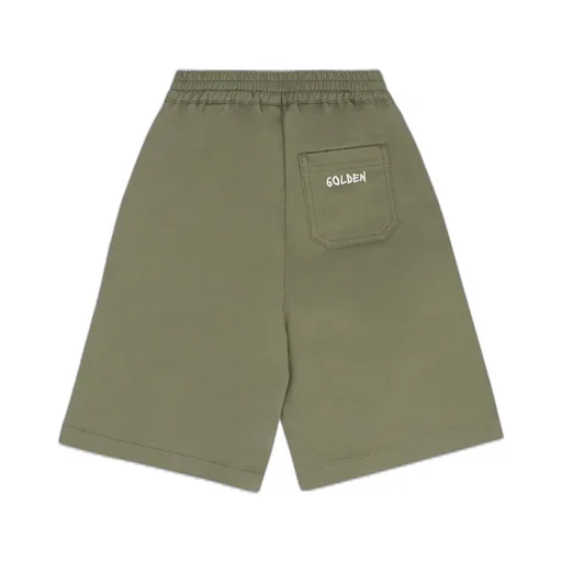 Golden Goose Kids Logo Embroidered Shorts