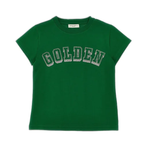 Golden Goose Kids Glitter Logo Printed T-Shirt