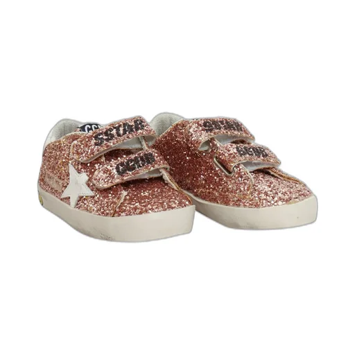 Golden Goose Kids Old School Glittered Touch-Strap Sneakers