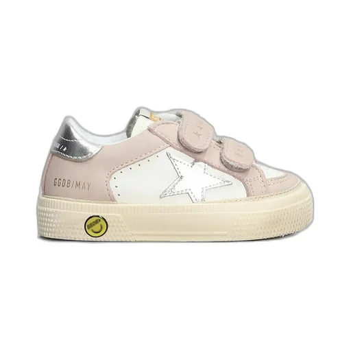 Golden Goose Kids May School Touch-Strap Sneakers