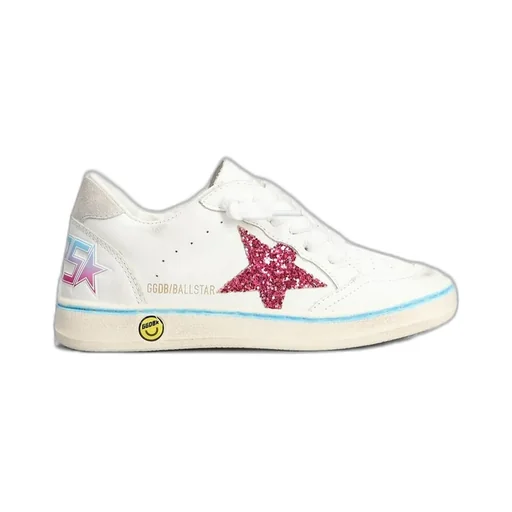 Golden Goose Kids Ball Star New Glitter Embellished Sneakers