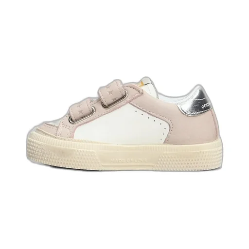 Golden Goose Kids May School Touch-Strap Sneakers