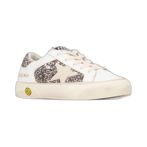 Golden Goose Kids Glitter-Detailed Round Toe Sneakers