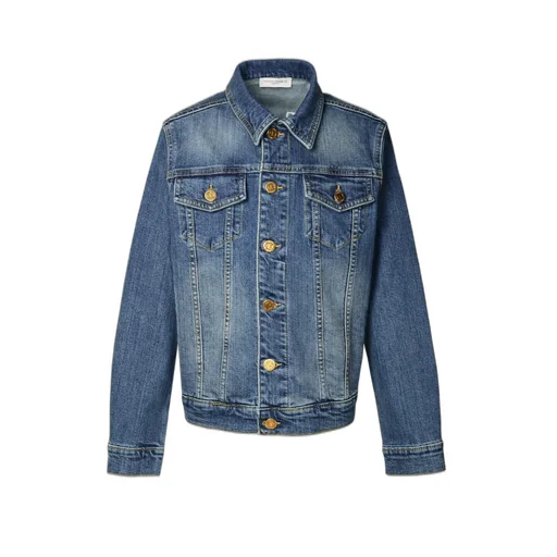 Golden Goose Kids Logo Printed Denim Jacket