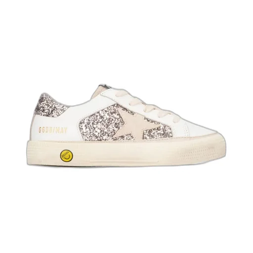 Golden Goose Kids Glitter-Detailed Round Toe Sneakers