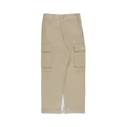 Golden Goose Kids Logo Embroidered Tapered Cargo Trousers