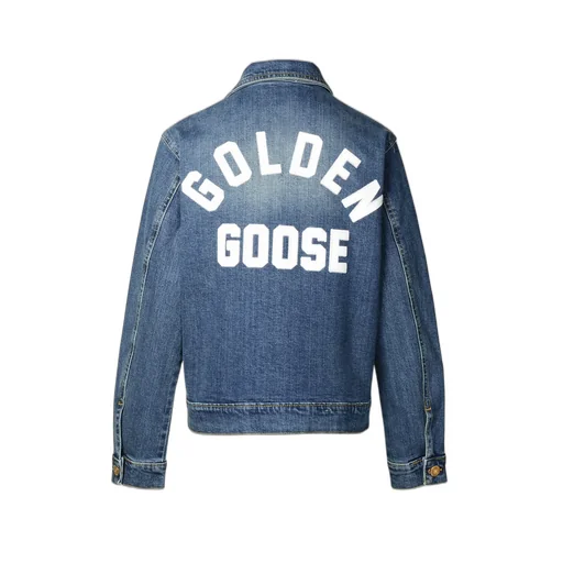 Golden Goose Kids Logo Printed Denim Jacket