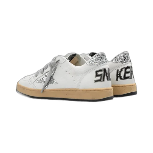 Golden Goose Kids Ball Star Glittered Lace-Up Sneakers