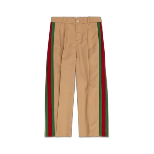 Gucci Kids Button Detailed Straight Leg Trousers