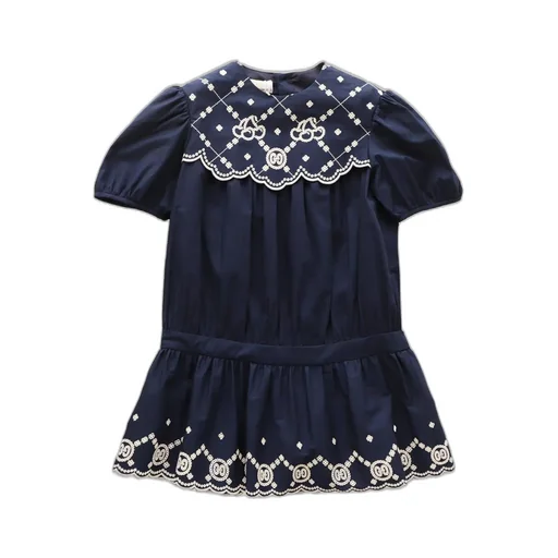 Gucci Kids Embroidered Crewneck Dress
