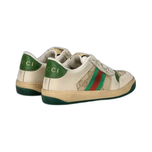 Gucci Kids Screener Round Toe Lace-Up Sneakers