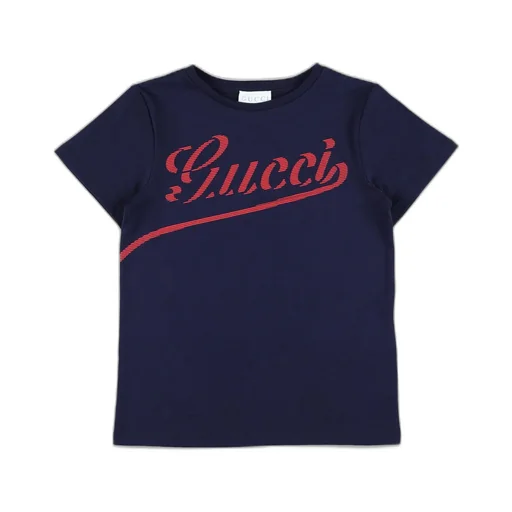 Gucci Kids Logo Printed Crewneck T-Shirt
