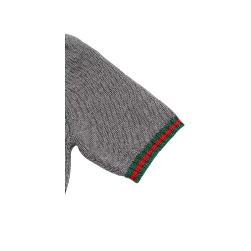 Gucci Kids Pleated Crewneck Ribbed-Knit Dress