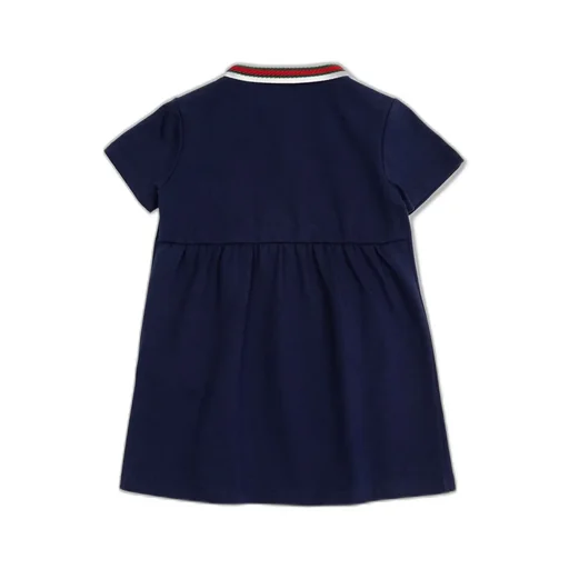 Gucci Kids Web-Collar Short-Sleeved Dress