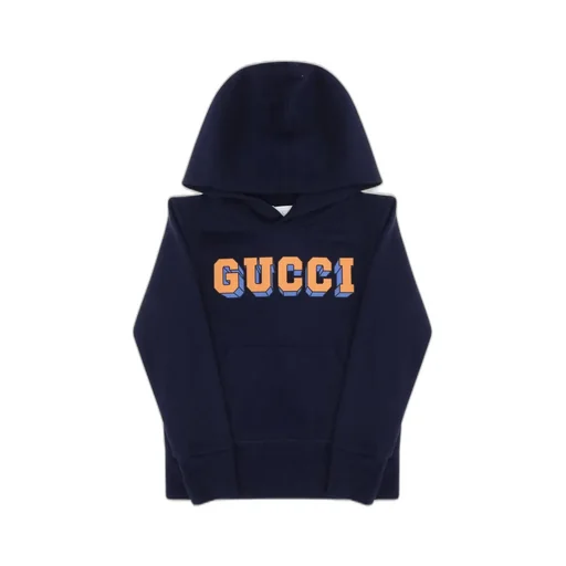 Gucci Kids Logo Printed Long-Sleeved Hoodie
