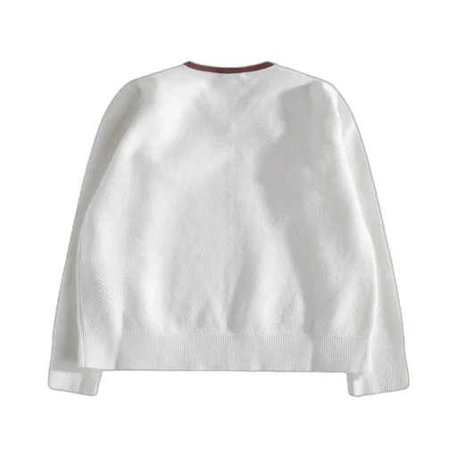 Gucci Kids Web-Stripe V-Neck Sweatshirt