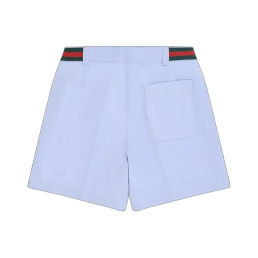 Gucci Kids Web-Stripe Button Detailed Shorts