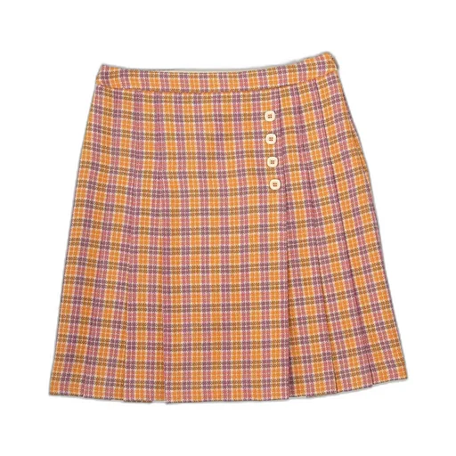 Gucci Kids Checked Logo Patch Skirt