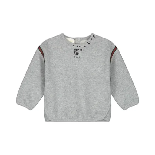 Gucci Kids X Euan Roberts Web-Stripe Crewneck Sweatshirt