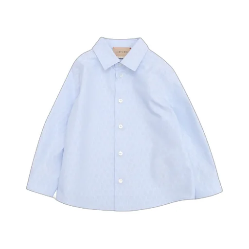 Gucci Kids Jacquard Curved Hem Shirt