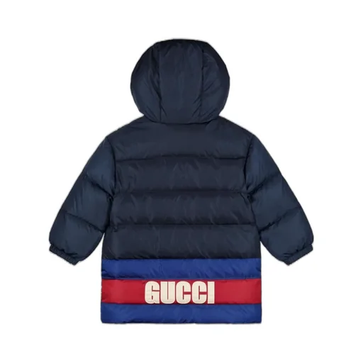 Gucci Kids Logo Printed Zip-Up Hooded Jacket
