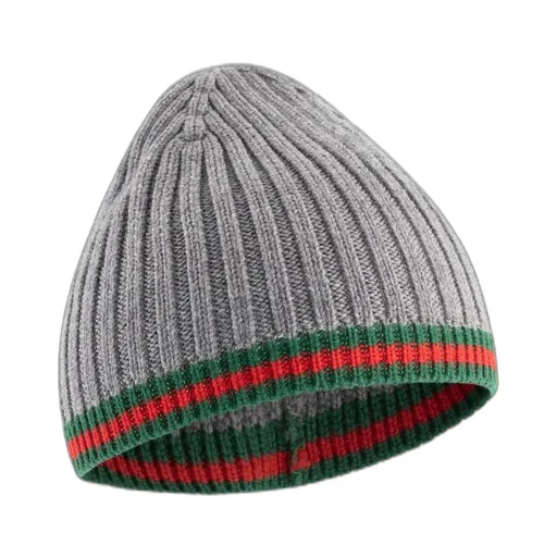 Gucci Kids Web-Stripe Ribbed-Knit Beanie