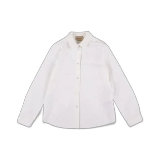 Gucci Kids Gg Curved Hem Shirt