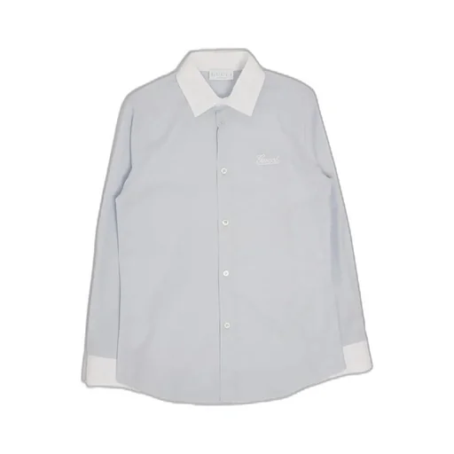Gucci Kids Logo Embroidered Button-Up Shirt