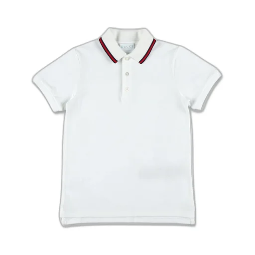 Gucci Kids Web Detailed Short-Sleeved Polo Shirt