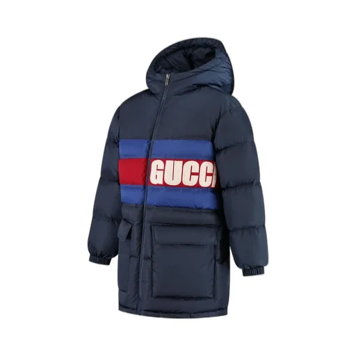Gucci Kids Logo Printed Zip-Up Hooded Jacket