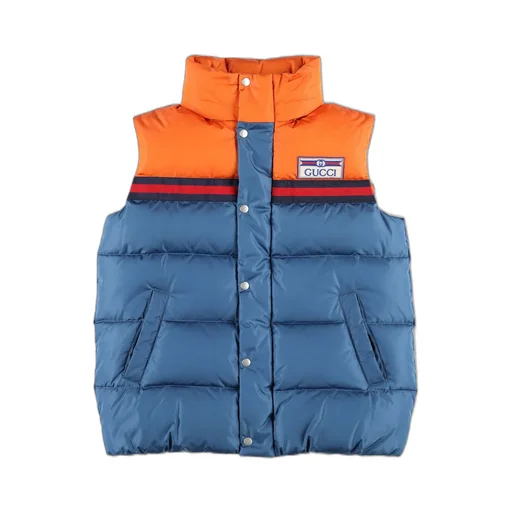 Gucci Kids Web-Stripe High Neck Sleeveless Gilet