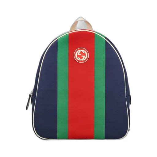Gucci Kids Logo Patch Zip-Up Backpack