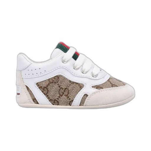Gucci Kids Re-Web Lace-Up Trainers