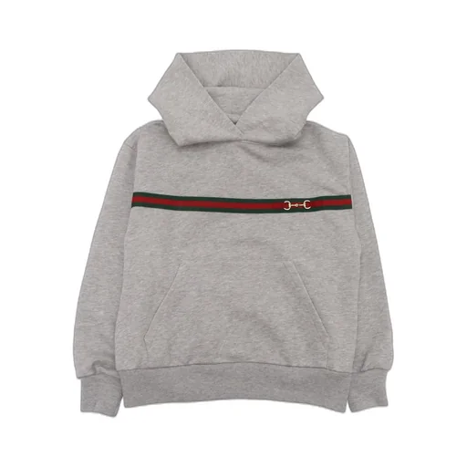 Gucci Kids Web Stripe Long-Sleeved Hoodie