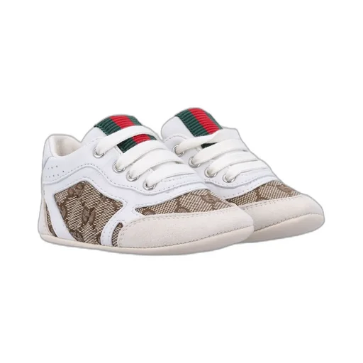 Gucci Kids Re-Web Lace-Up Trainers