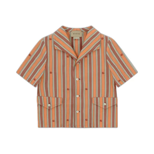 Gucci Kids Striped Short-Sleeved Shirt