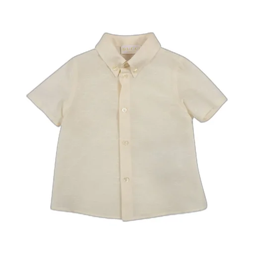 Gucci Kids Logo-Jacquard Short-Sleeved Shirt
